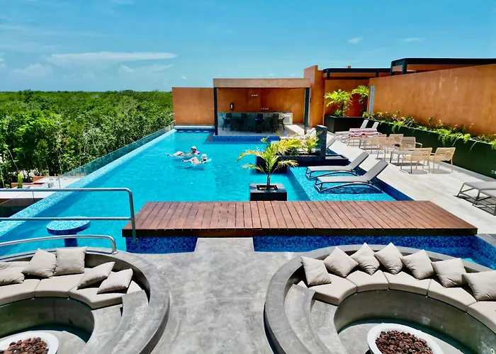 Appartement 3br En Aldea Zama-roof Top-2 Pool-fast Wifi-gym Tulum
